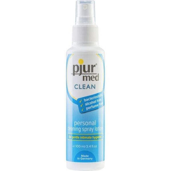 pjur med Clean Intim-Reinigungsspray in der 100-ml-Flasche