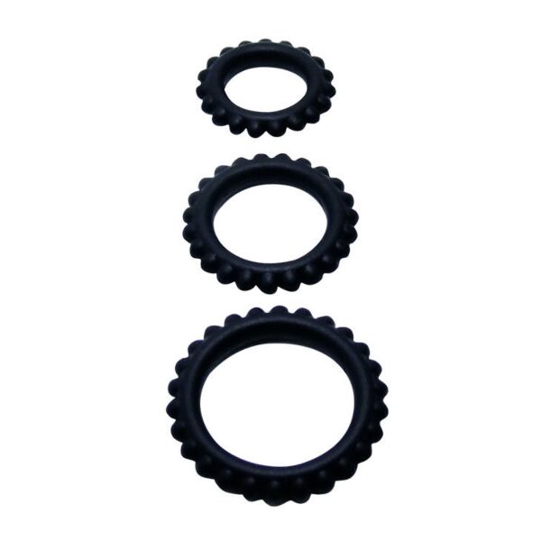 Set mit 3 Penisringen Baile for Him Titan in drei Grössen