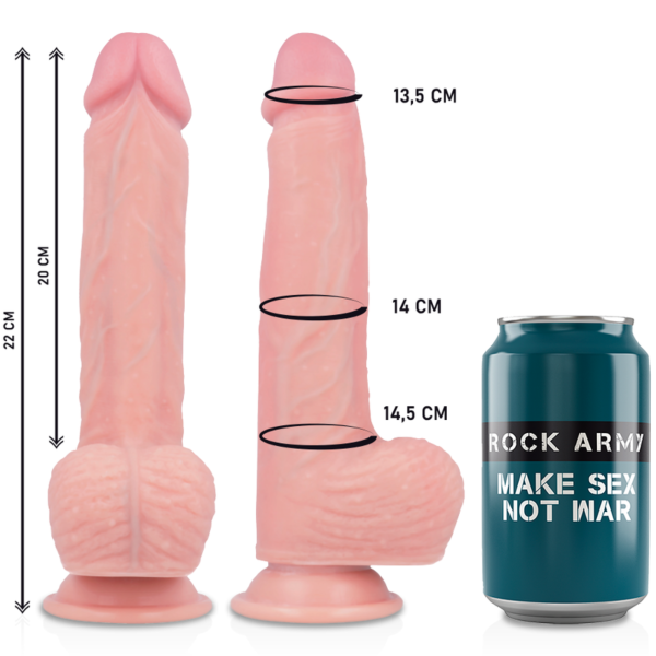 Realistischer Vibrator Rock Army Hawk mit Saugnapf-Fuss