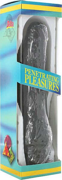 Realistischer Vibrator Seven Creations P-Shape 20 cm, schwarzer Vibrator in Penisform