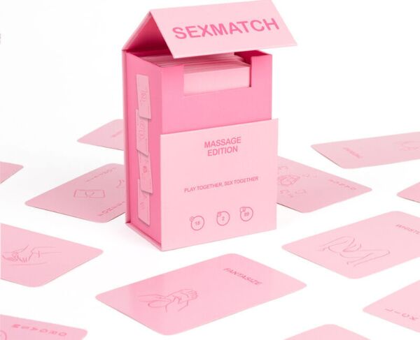 Schachtel und Karten des Kartenspiels für Paare Sexmatch Massage Edition von Secret Play