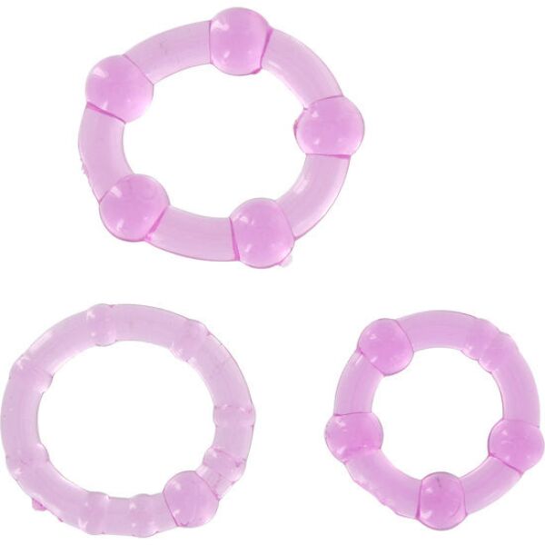 Set aus drei Penisringen aus Silikon Seven Creations Stay Hard Three Rings