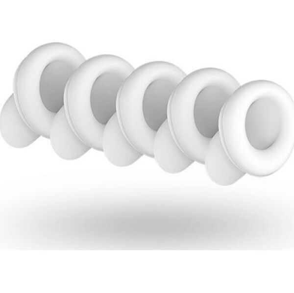 Set mit fünf weissen Silikon-Ersatzköpfen für den Satisfyer Number Two