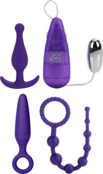 CalExotics Hers Anal Kit mit den Analplugs Rocker und Glider, Analkugeln und Stimulator mit Fernbedienung
