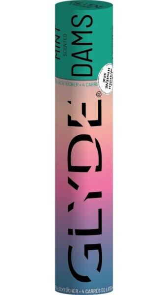 Pack Latex-Lecktücher Sheer Glyde Dams für Oralsex