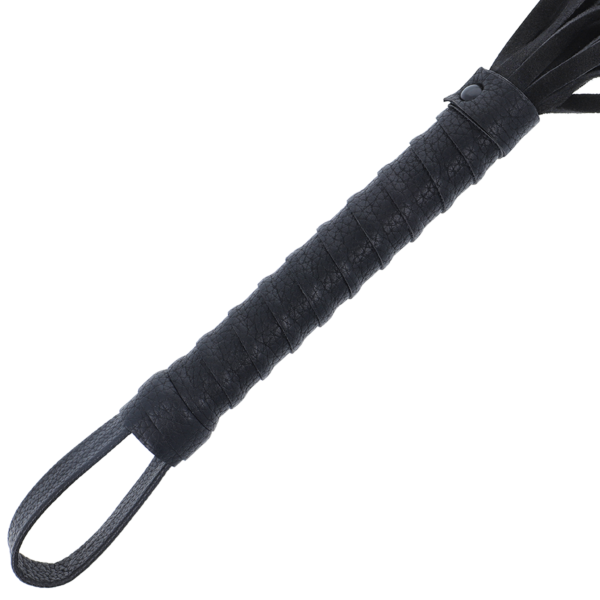 Schwarze Bondage-Peitsche Darkness mit Haltegriff