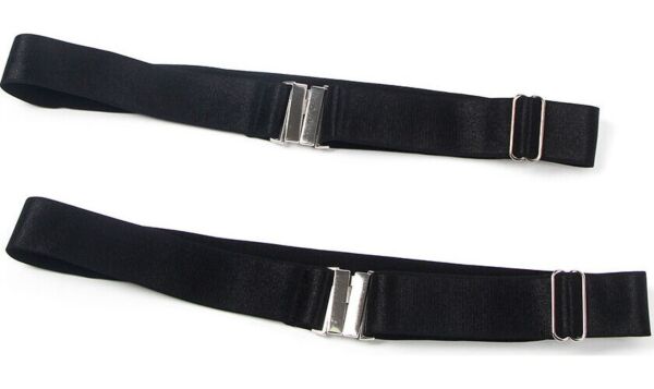 Schwarze Oberschenkelbänder von Subblime mit elastischen Riemen und verstellbaren Schnallen