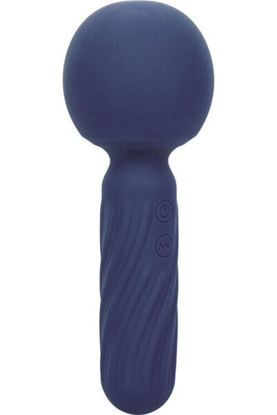 Wand-Vibrator CalExotics Charisma Seduction in Blau mit bauchigem Kopf