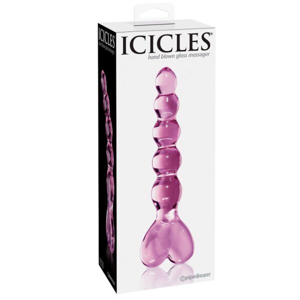 Glasdildo Pipedream Icicles No. 43 mit herzförmigem Griff