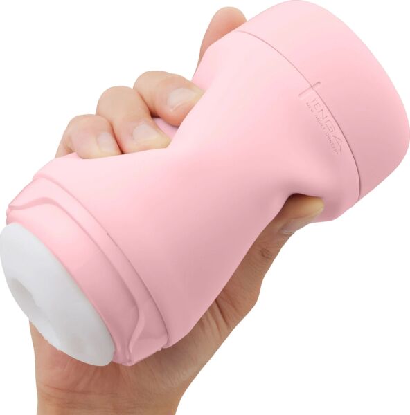 Masturbator Tenga Puffy Strawberry Pink in Erdbeerrosa, mit Deckel