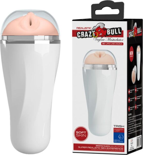 Crazy Bull Trish Masturbator mit realistischer Vaginalöffnung und Gehäuse mit Perlmutt-Finish