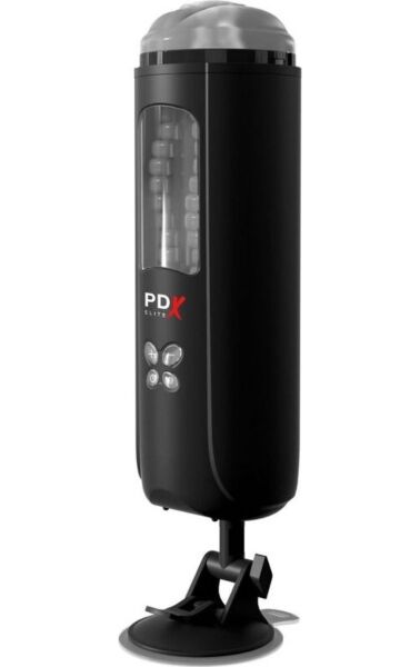 Masturbator PDX Elite Ultimate Milker von Pipedream, mit Gehäuse und transparentem Fenster