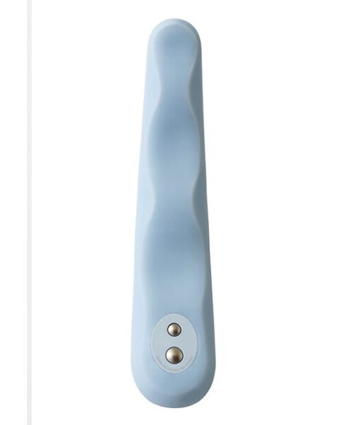 Vibrator Iroha Minamo in Hellblau mit Wellenstruktur