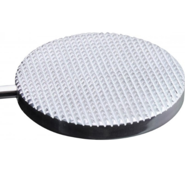 Paddle mit Zähnen Metal Hard, mit gezahnter Seite und langem geriffeltem Griff