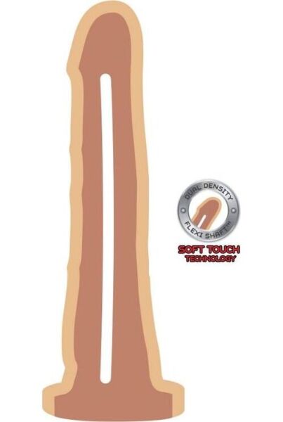 Realistischer Dildo ToyJoy Dual Density Dong 19 cm in heller Hautfarbe, mit Saugnapf