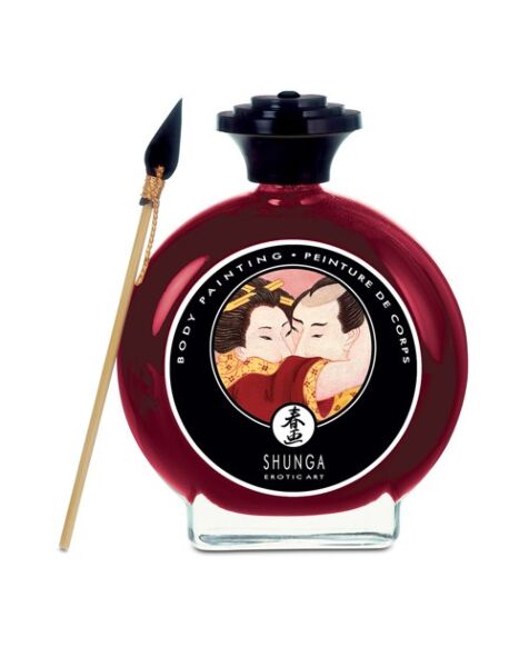 Shunga Body Paint Fresa Cava Körperfarbe mit Pinsel