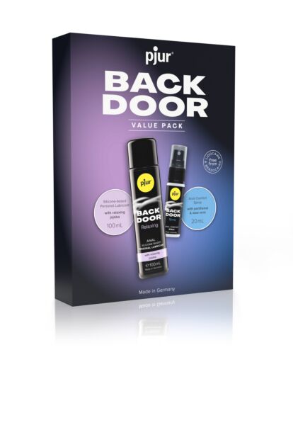 Pjur Back Door Value Pack mit dem Gleitgel Back Door Relaxing und dem Back Door Spray