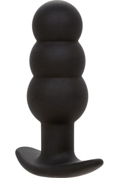 Vibrierender Analplug Rock Bottom Beaded Probe von CalExotics, schwarz und mit Perlen