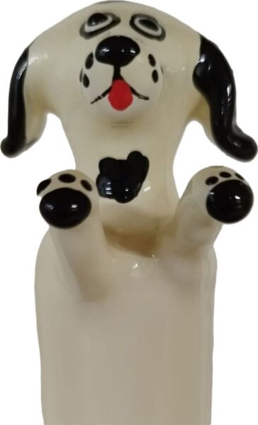 Deko-Kondom Condomerie Happy White Dog XL, handbemalt