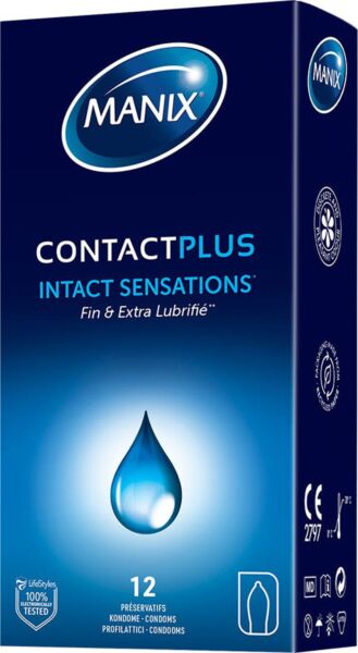 Packung mit 12 Manix Box Contact Kondomen