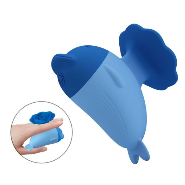 Mini-Vibrator Pretty Love Dolphin in Blau