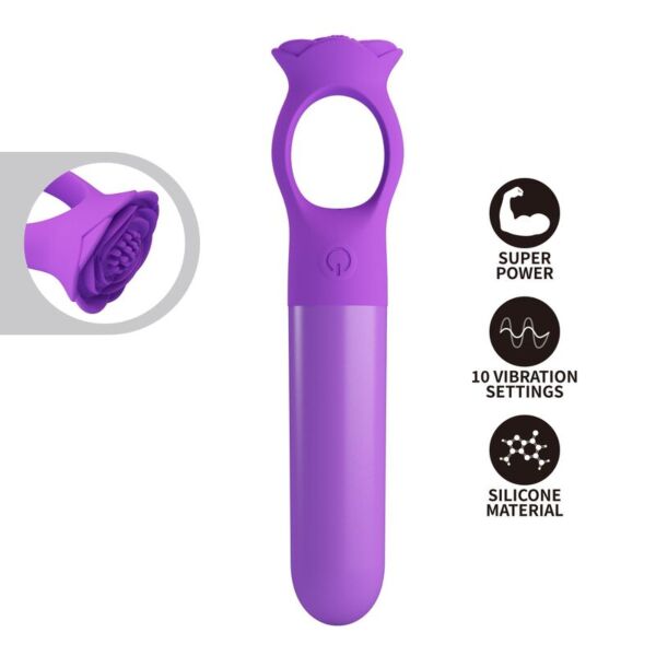 Mini-Vibrator Giana in Lila mit Haltering