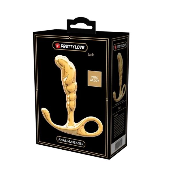 Jack Prostata-Massager in Gold mit breiter Basis
