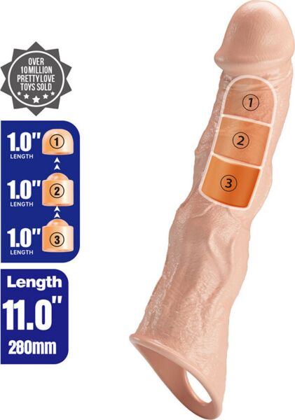 Penishülle Pretty Love BI-026280, transparent und realistisch