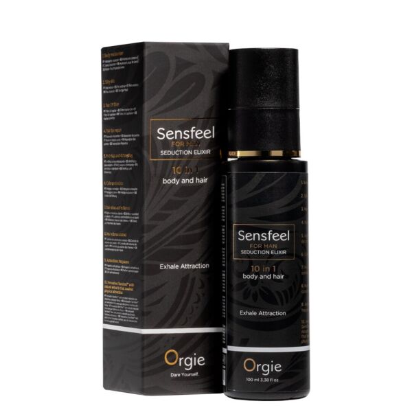 Flasche mit Sprühkopf: Orgie Sensfeel For Man Seduction Elixir, 100 ml