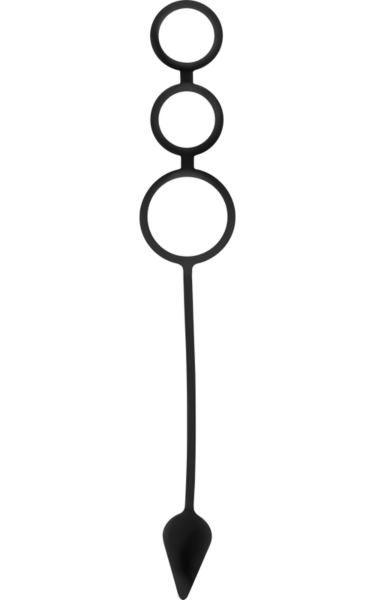 Ringe für Penis und Hoden mit Analplug OhMama 3 in 1
