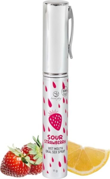 Oralsex-Spray Secret Play in den Sorten Saure Erdbeere und Erfrischende Minze