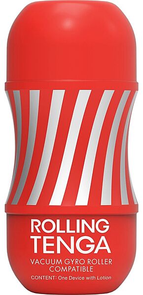 Masturbator Tenga Vacuum Gyro Roller in Schwarz und Rot mit seinem Rolling Tenga Cup