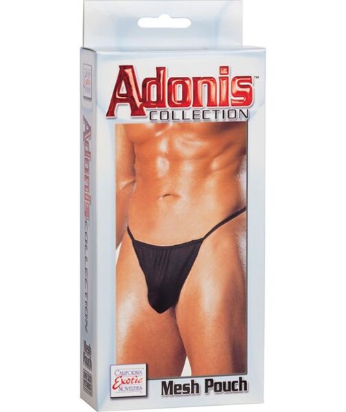 Halbtransparenter Herren-Tanga Calexotics Adonis Mesh Pouch in Schwarz