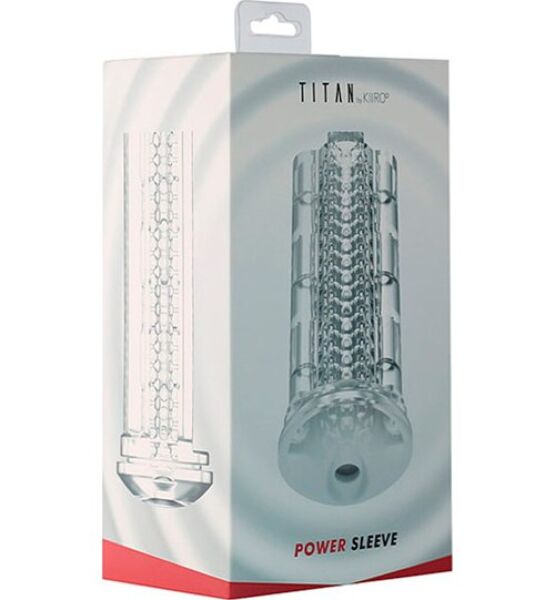 Kiiroo Titan Power Sleeve, Einsatz für den Masturbator aus transparentem TPE