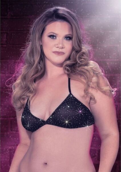 Triangel-Bikini-Top CalExotics Radiance in Übergrösse mit Nackenbändern und Strassdetails