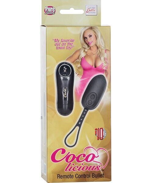 Schwarzer Bullet-Vibrator Calexotics Coco Licious Remote Control mit Fernbedienung