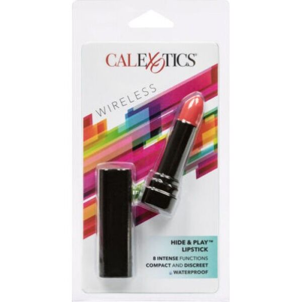 CalExotics Hide & Play Red Lipstick Mini-Vibrator in roter Lippenstiftform mit angewinkelter Spitze