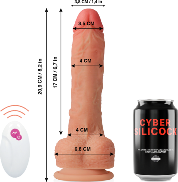 Vibrator Cyber Silicock Mr Rick mit Fernbedienung und Saugfuss