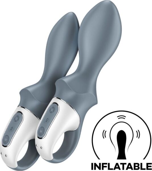 Aufblasbarer Analvibrator Satisfyer Air Pump Booty 1 in Grau, mit Haltering