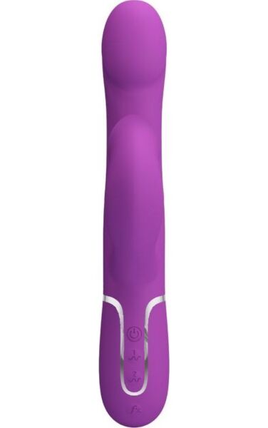 Rabbit-Vibrator Pretty Love BW-500012-3 aus Silikon, mit äusserem Arm und Perlen