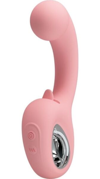 Pretty Love Erynnyes BI-300104 Vibrator mit Doppelstimulation, mit Schaft und kleiner Zunge für die Klitoris