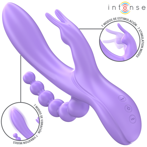 Rabbit-Vibrator Intense Miko mit zusätzlichem Analarm