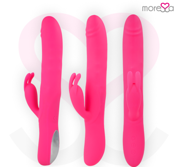 Rabbit-Vibrator Moressa Somer mit rotierendem Schaft und Arm für die Klitoris