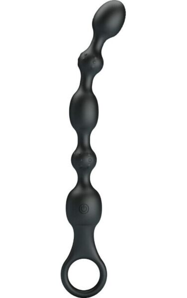 Vibrierende Analkugeln Pretty Love BI-040142 in Schwarz, mit Griff