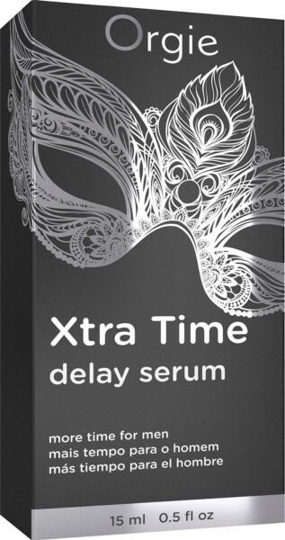Flasche mit dem Delay-Serum Orgie Xtra Time 15 ml