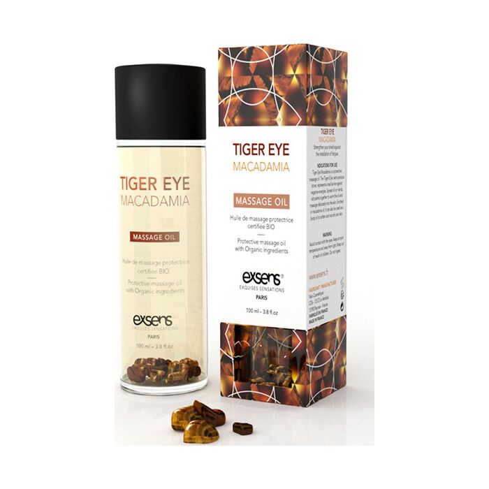 Protective Tiger Eye Macadamia Massageöl von Exsens Protective Tiger Eye Macadamia Massageöl von Exsens