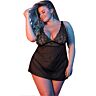 Lingerie Set BABY DOLL & G-SET Schwarz L/XL