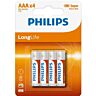 AAA Batterien Philips 4er Pack mit hoher Lebensdauer