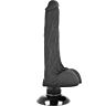 Realistischer Vibrator Basecock 2-in-1, Schwarz 18,5 cm