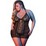 Lingerie CHEMISE & G-SET BLACK L/XL – Sexy Minikleid und Tanga